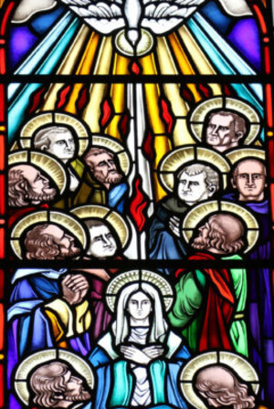 The Third Glorious Mystery – The Holy Spirit comes upon Mary and the Apostles