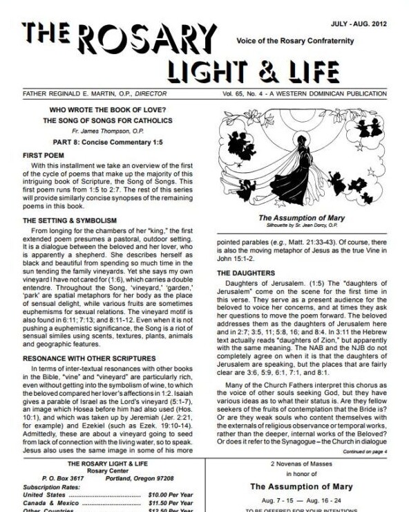 GIFTS OF THE HOLY SPIRIT: VI – JULY/AUGUST 2012